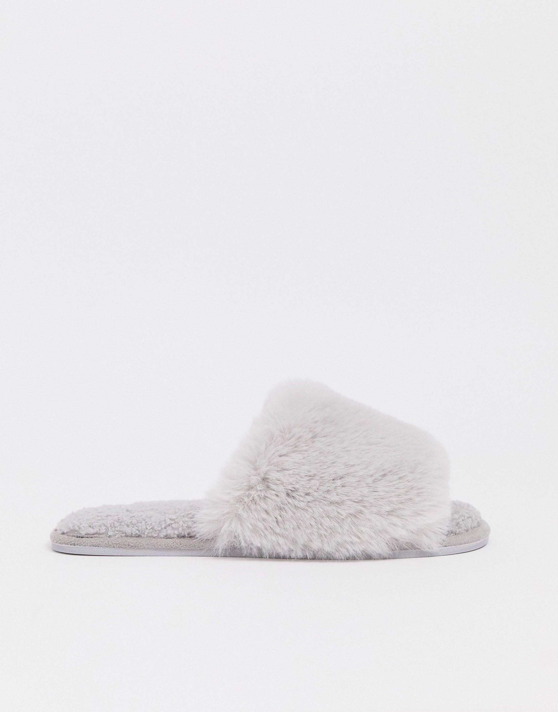 borg slider slippers