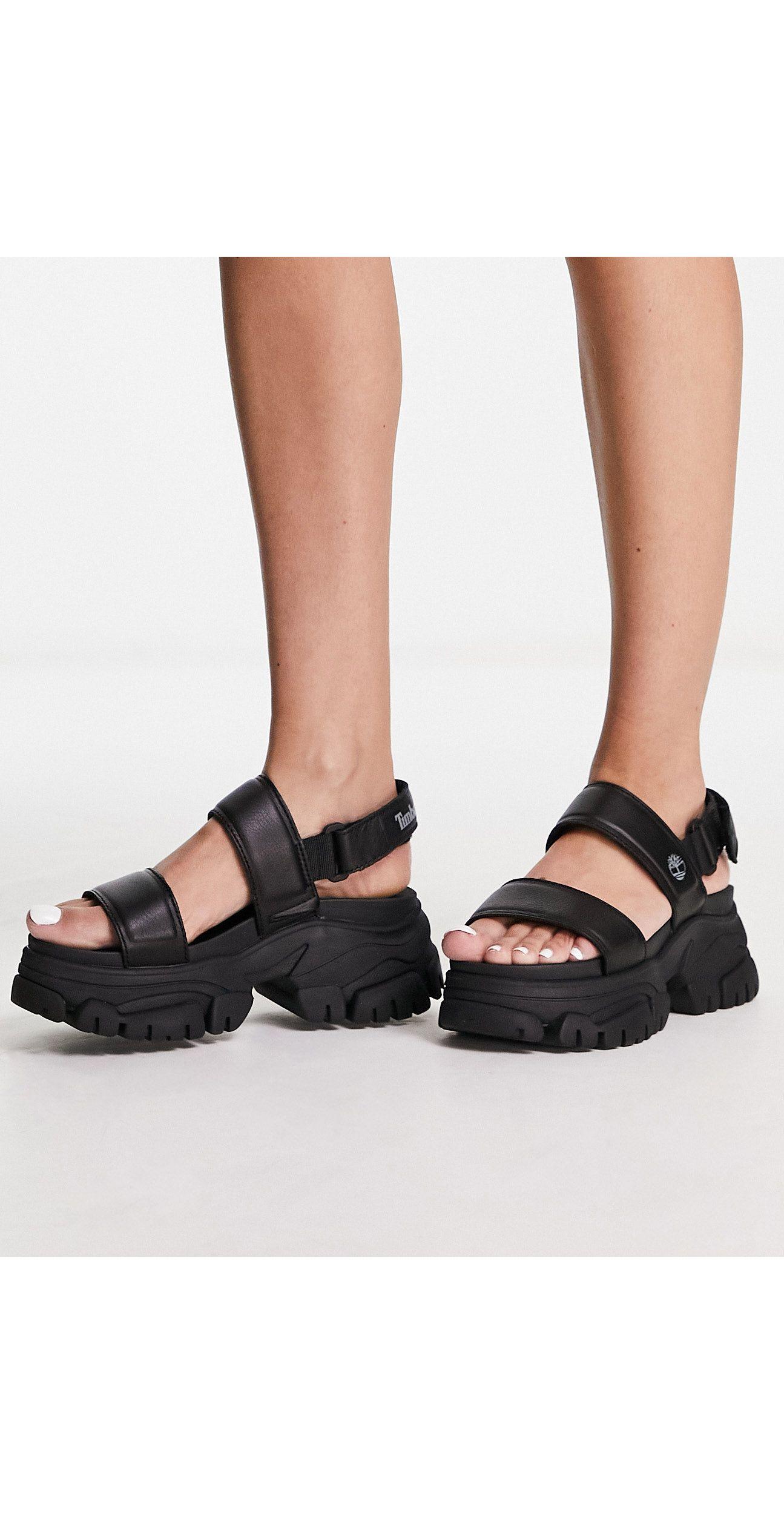 Timberland Adley Way Chunky Sandals in Black | Lyst UK