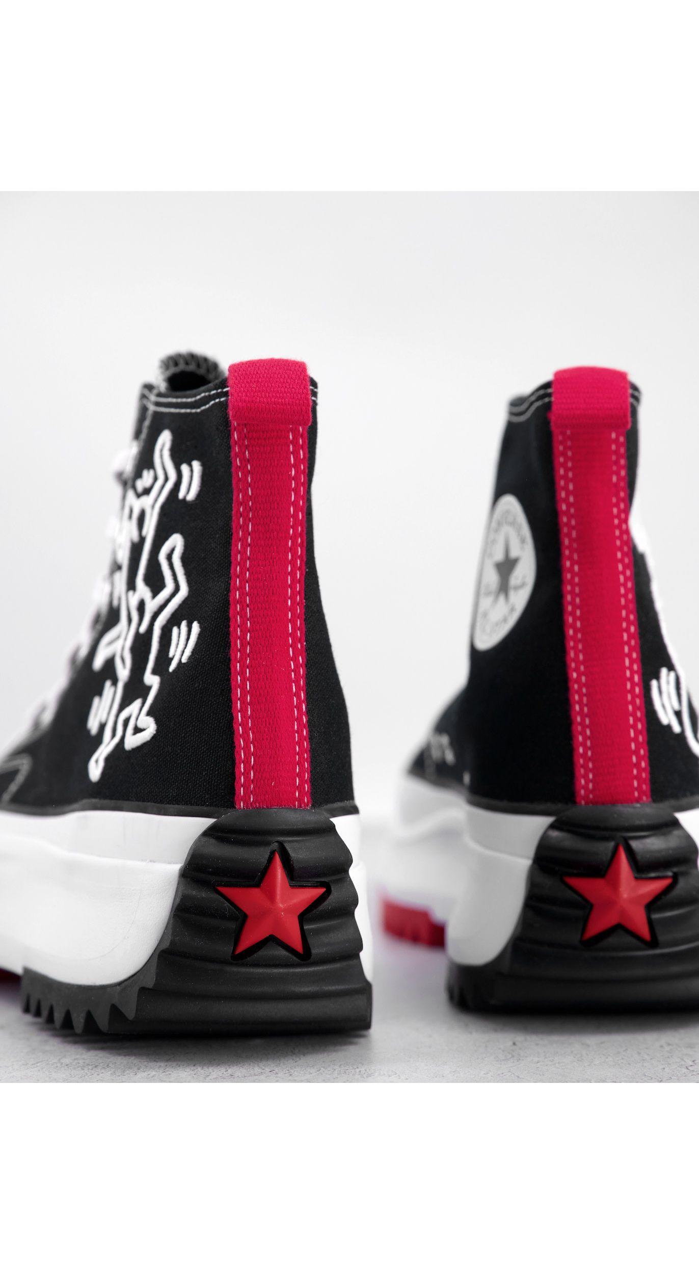 converse run star hike x keith haring