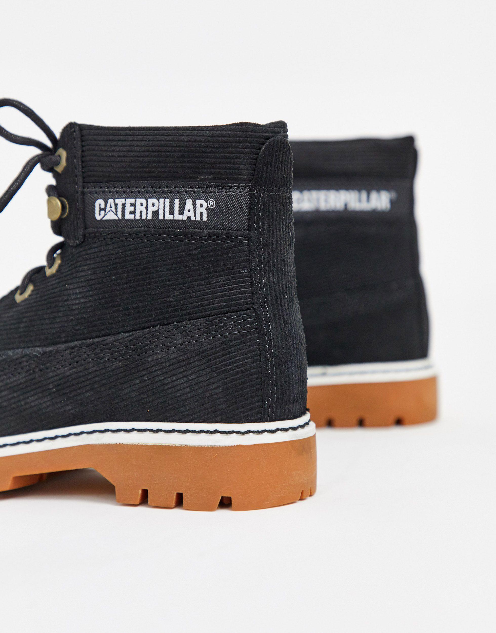 caterpillar leather lace up boots