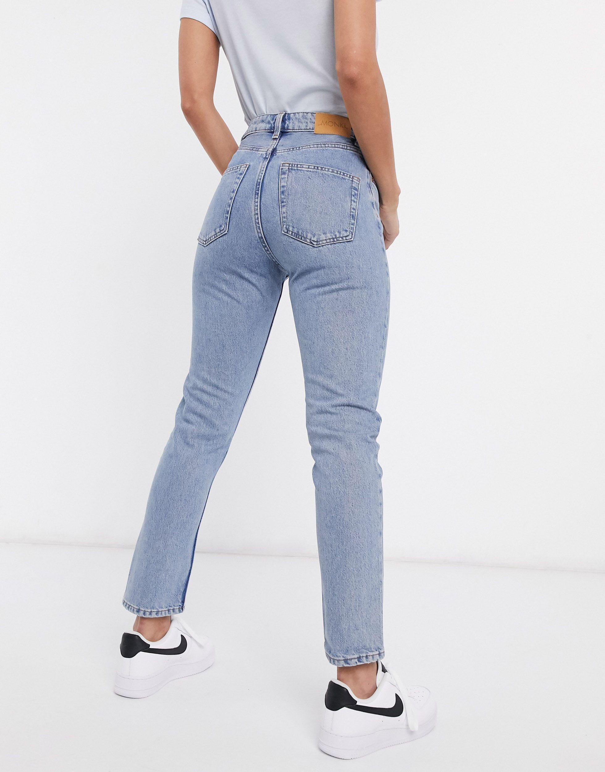 Monki Denim Kimomo Organic Cotton High Waist Mom Jeans in Blue - Lyst