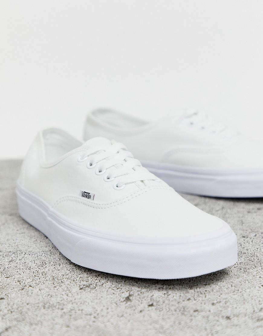 vans classic authentic triple white sneakers