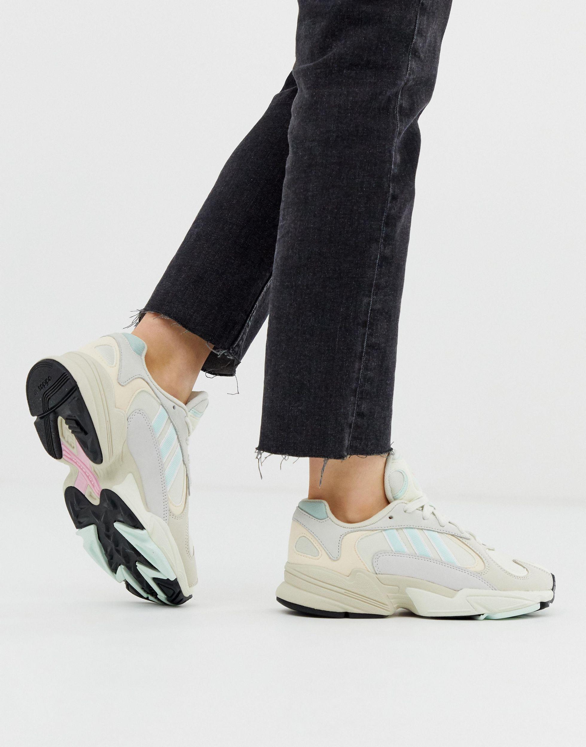 adidas Originals Leather Yung-1 Trainers in White - Lyst adidas Originals Leather Yung-1 Trainers in White - Lyst