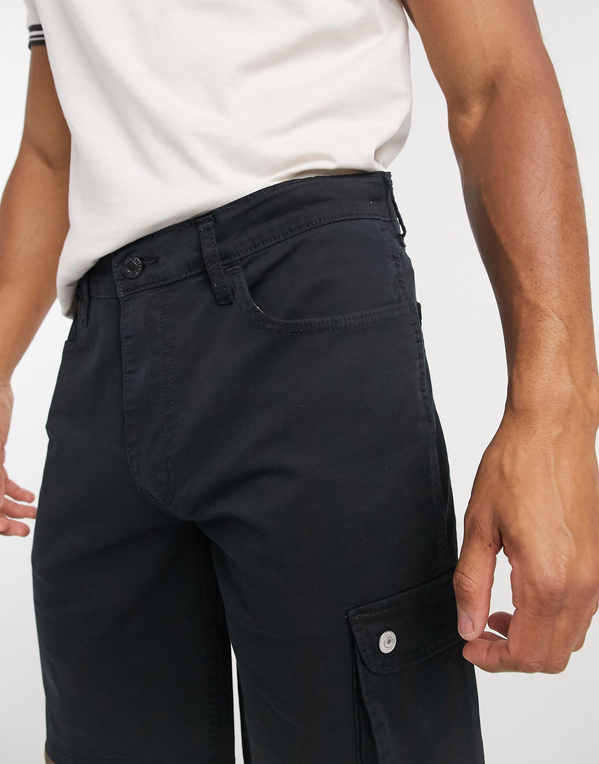 Levi's Utility Cargo Shorts in Black for Men - Lyst