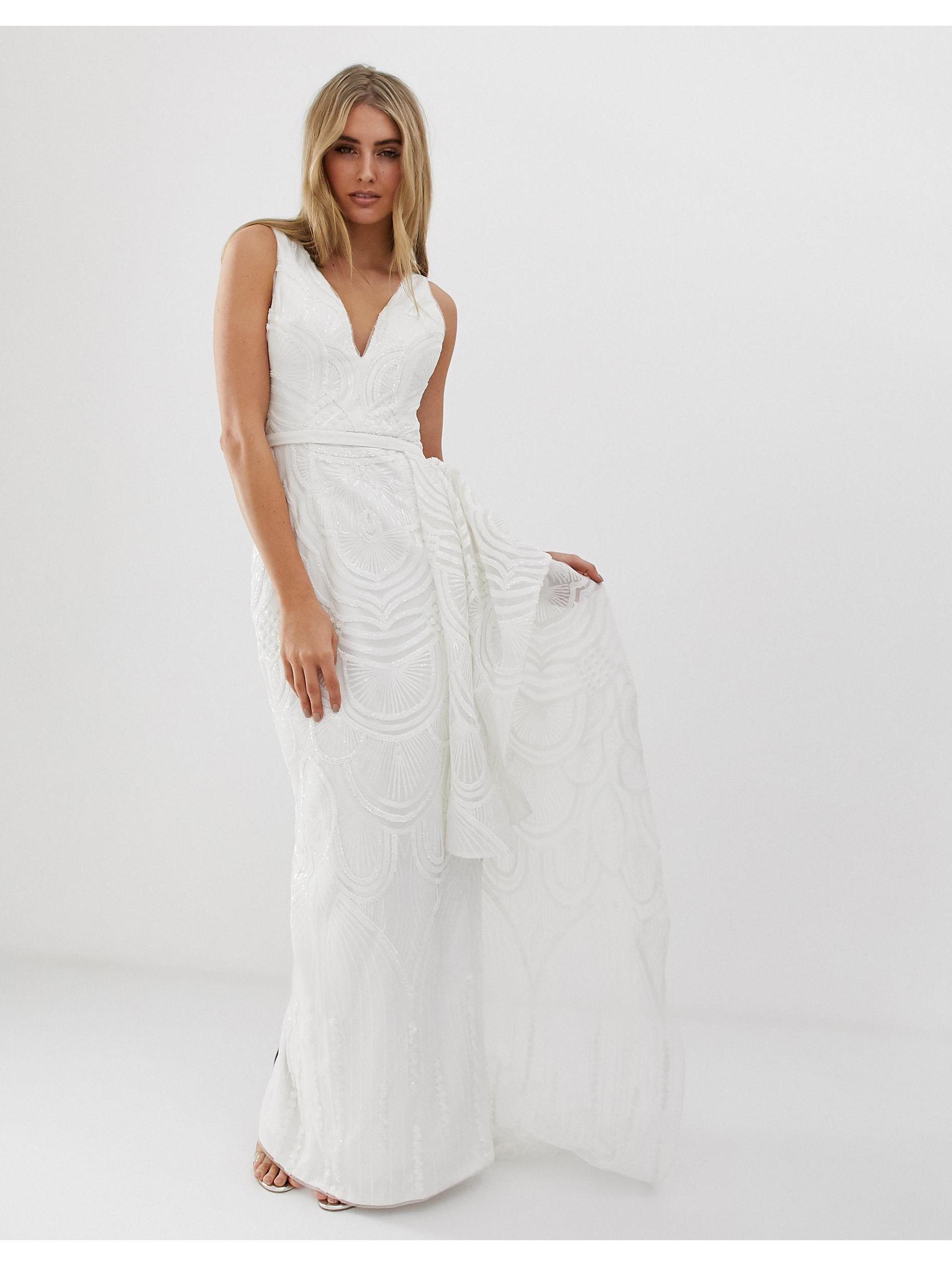 white sequin maxi dress