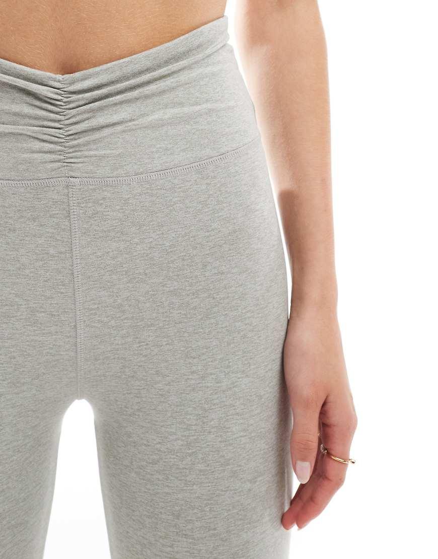 4505 Tall Ruched Front High Waist Slim Kick Flare leggings in