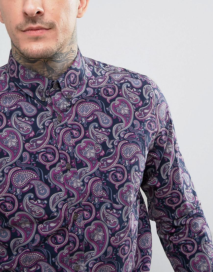 Purple paisley shirt Clearance