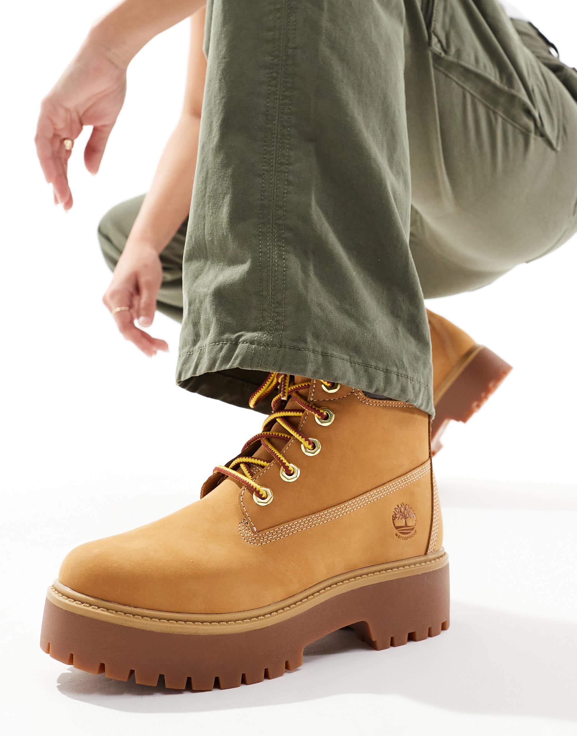 Timberland Stone Street 6 Inch Lace Up Platform Waterproof Timberland Stone Street 6 Inch Lace Up Platform Waterproof