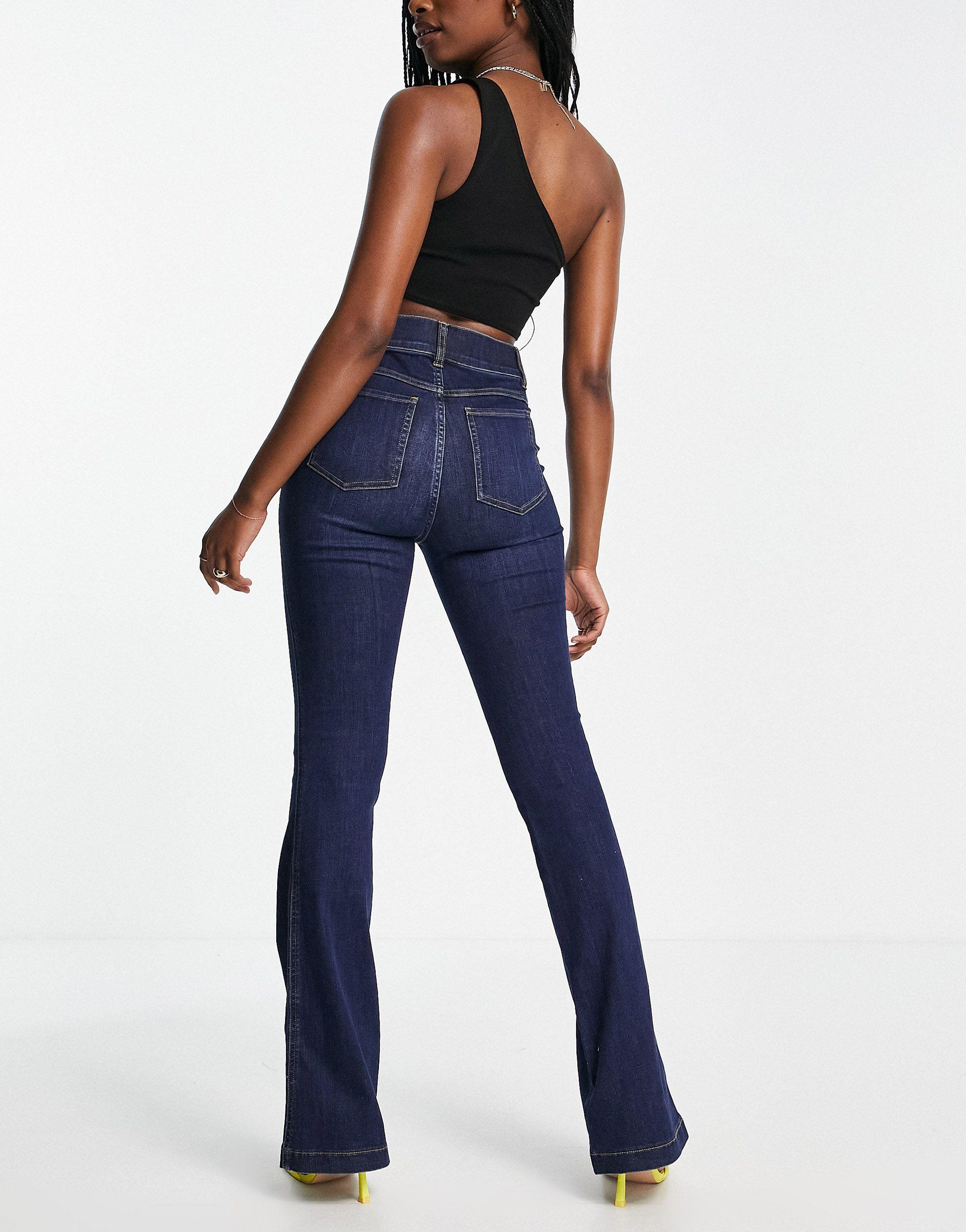 Spanx High Rise Flare Jeans in Blue | Lyst