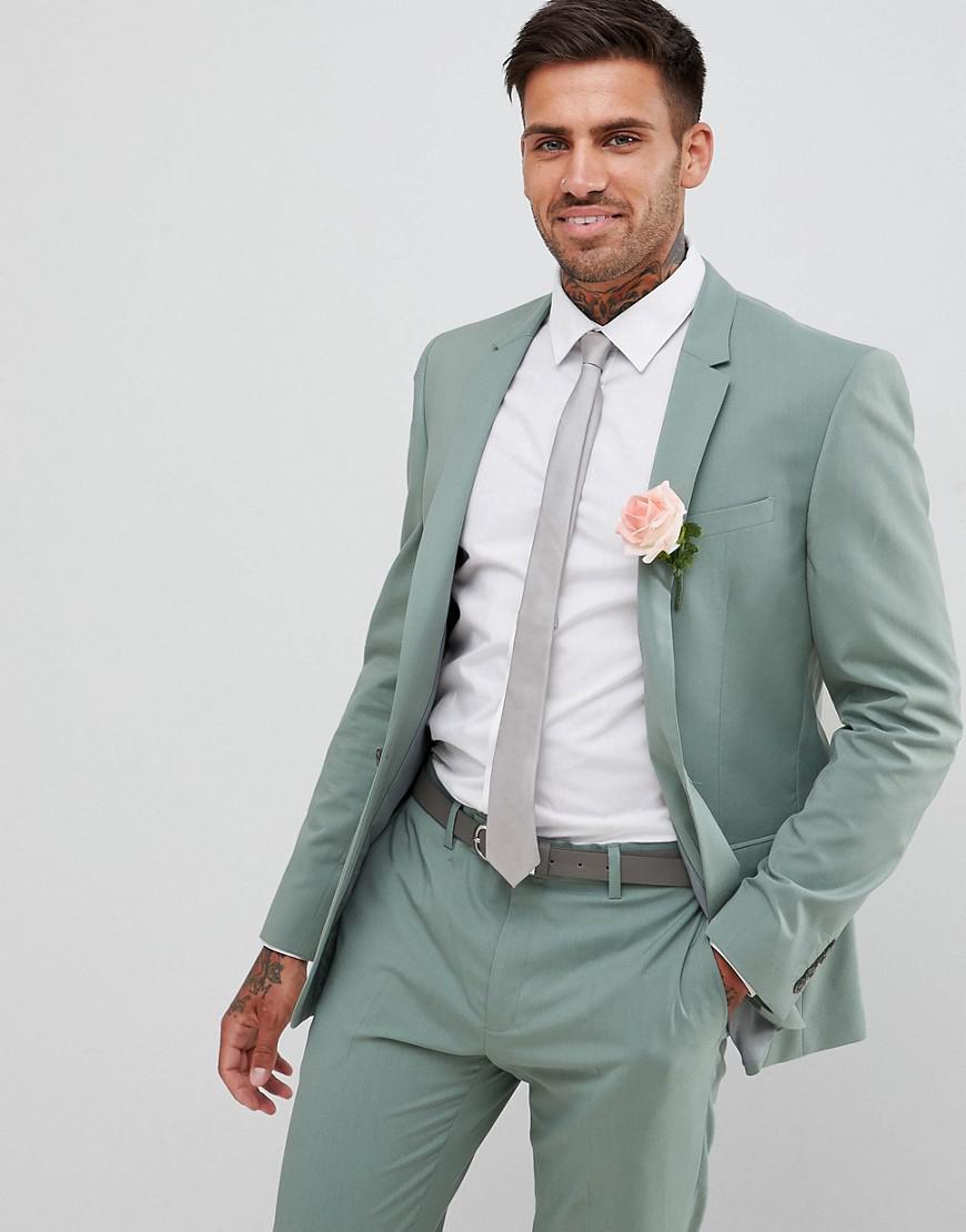 mint green mens suit slim fit