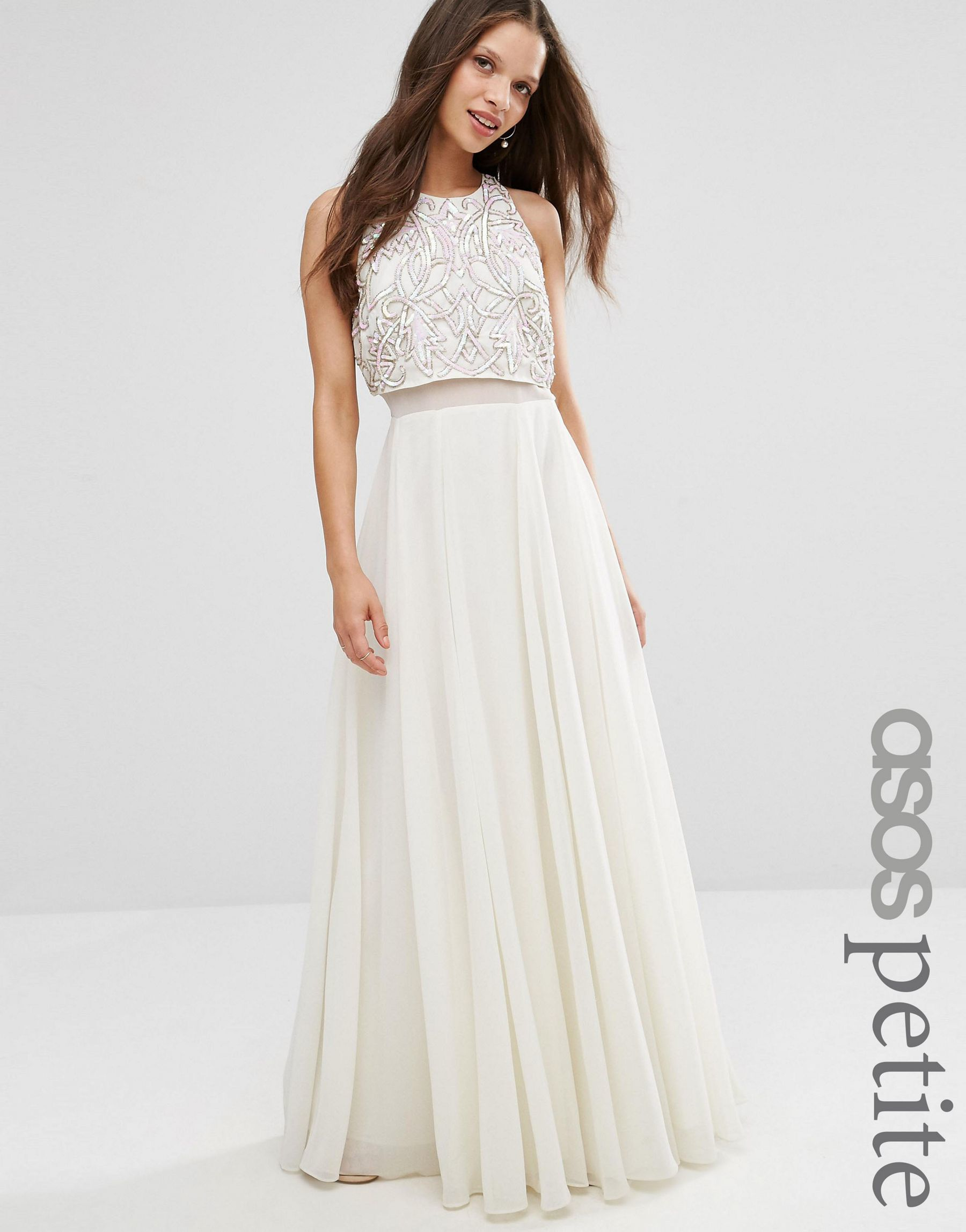 embellished top maxi dress