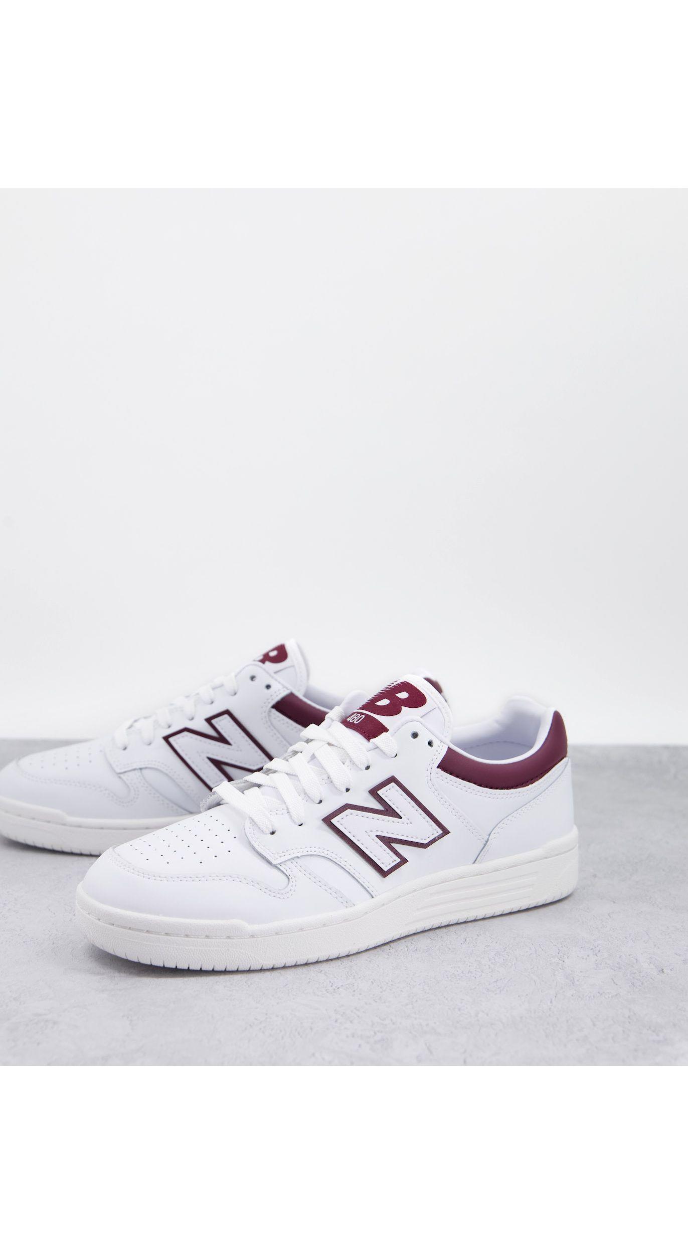 New Balance 480 Court Trainers in White for Men | Lyst