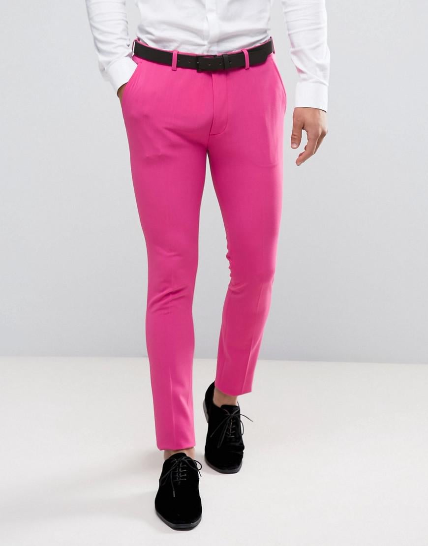 Мужские розовые джинсы - 85 фото