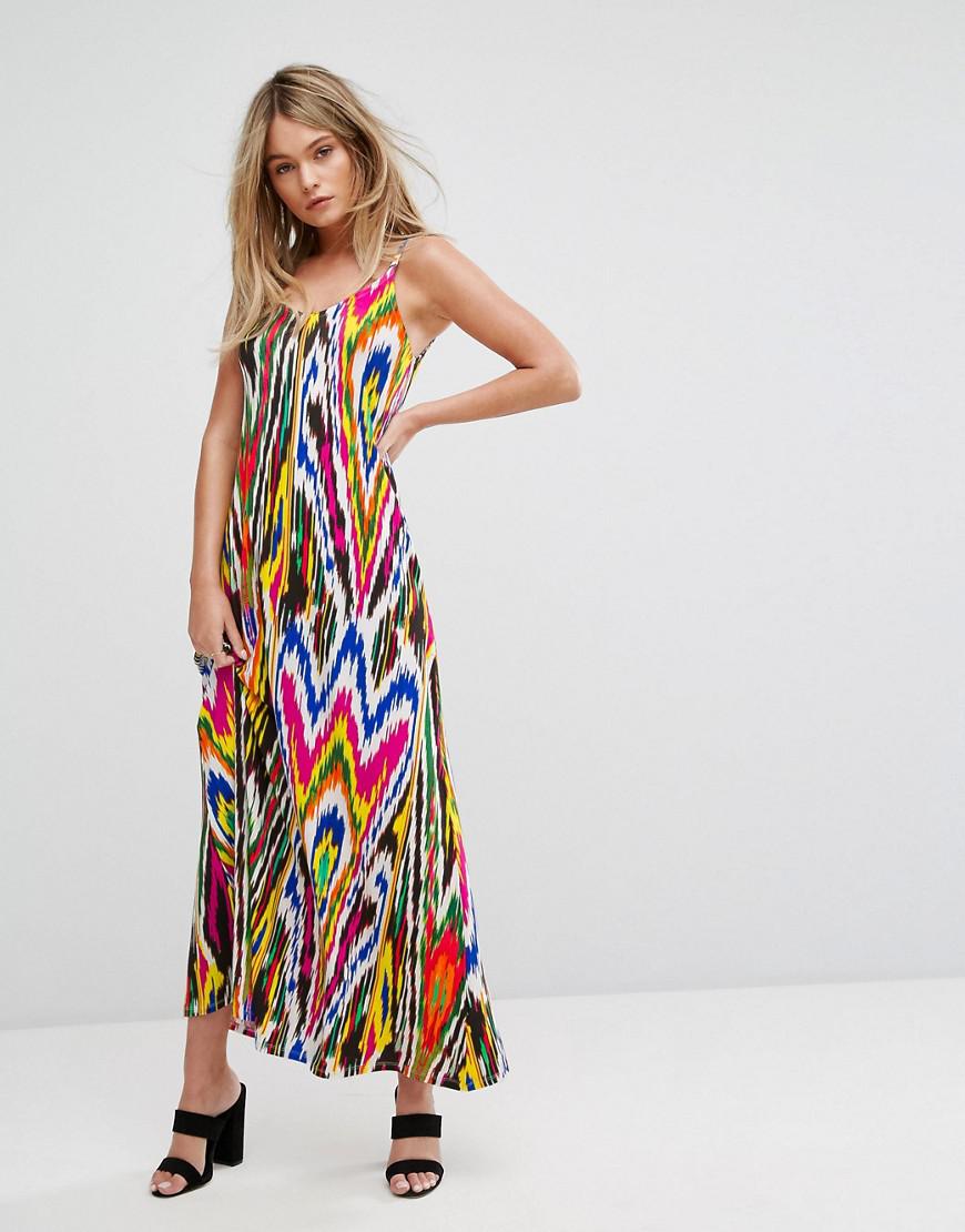 warehouse tulip frill maxi dress
