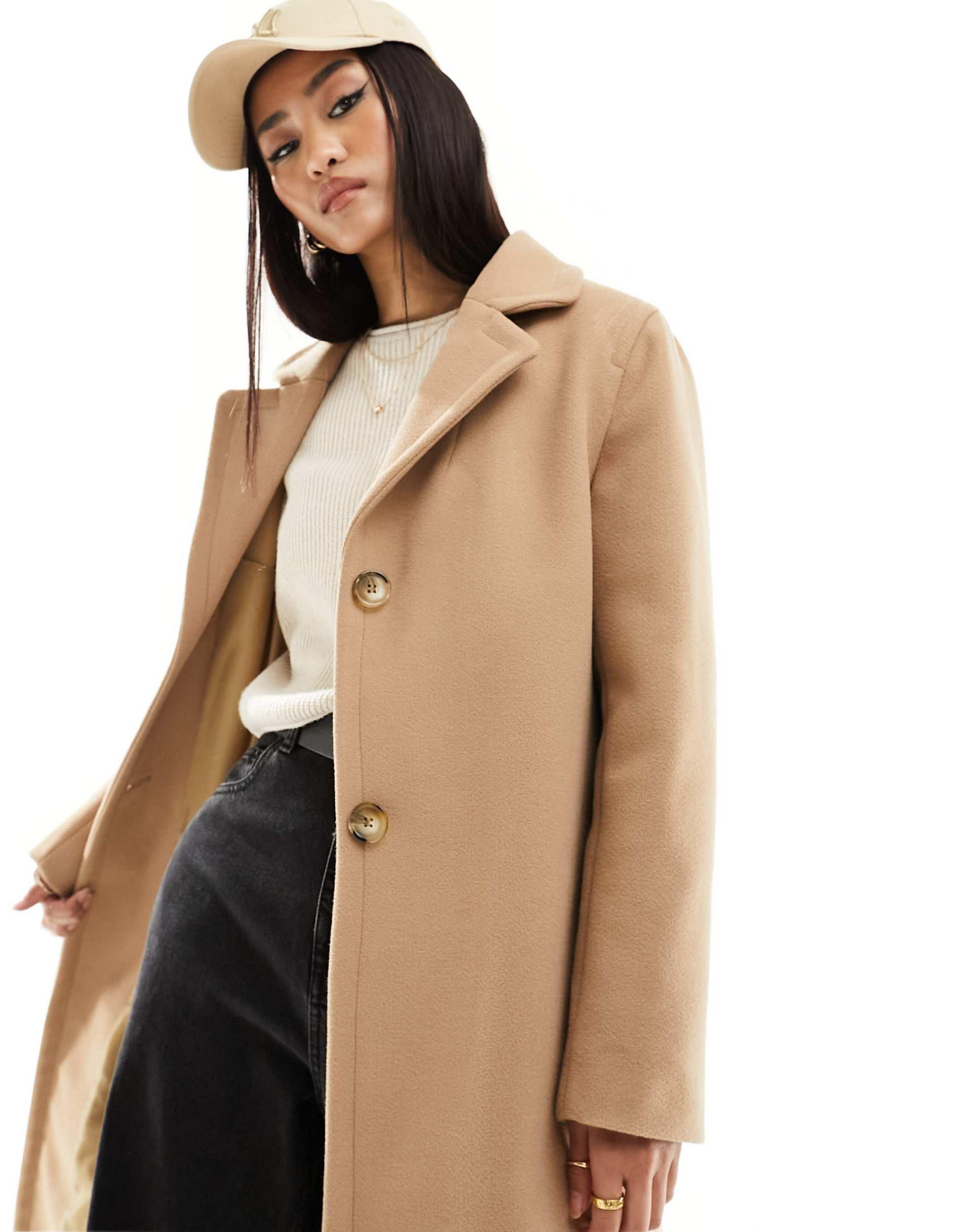 Helene Berman 2 Button College Coat in Natural Lyst Australia
