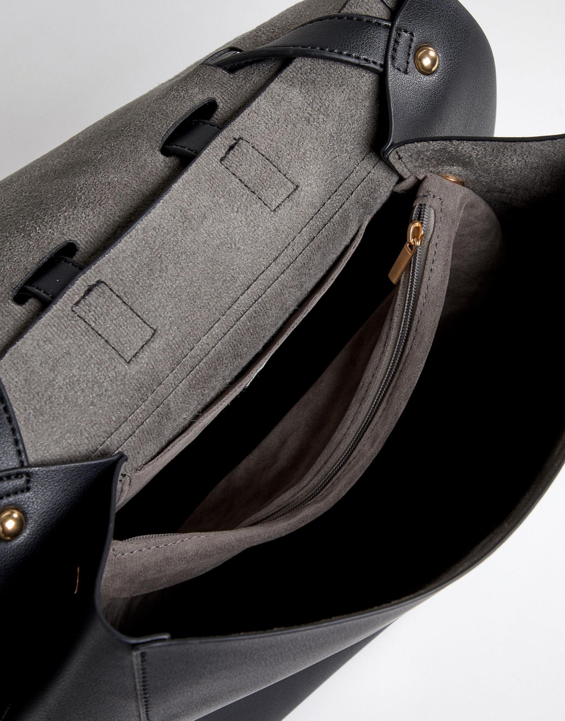 asos design large canvas backpack