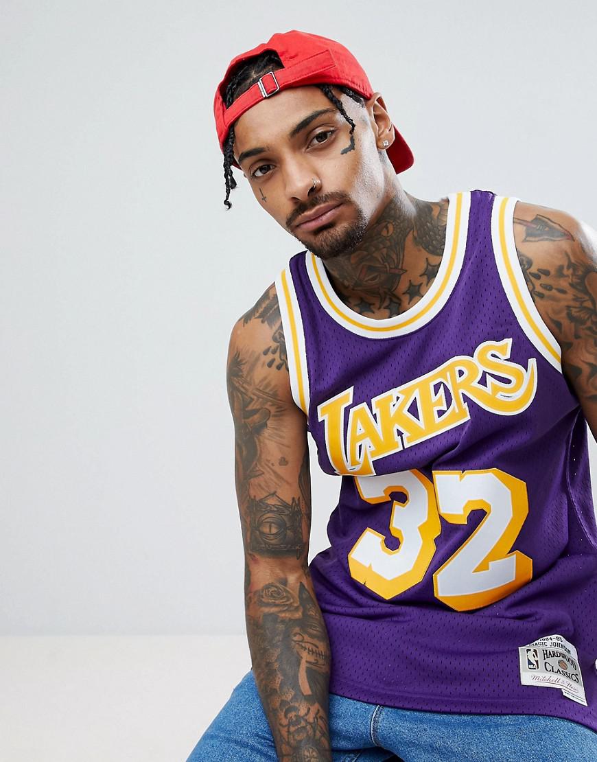 magic johnson purple jersey