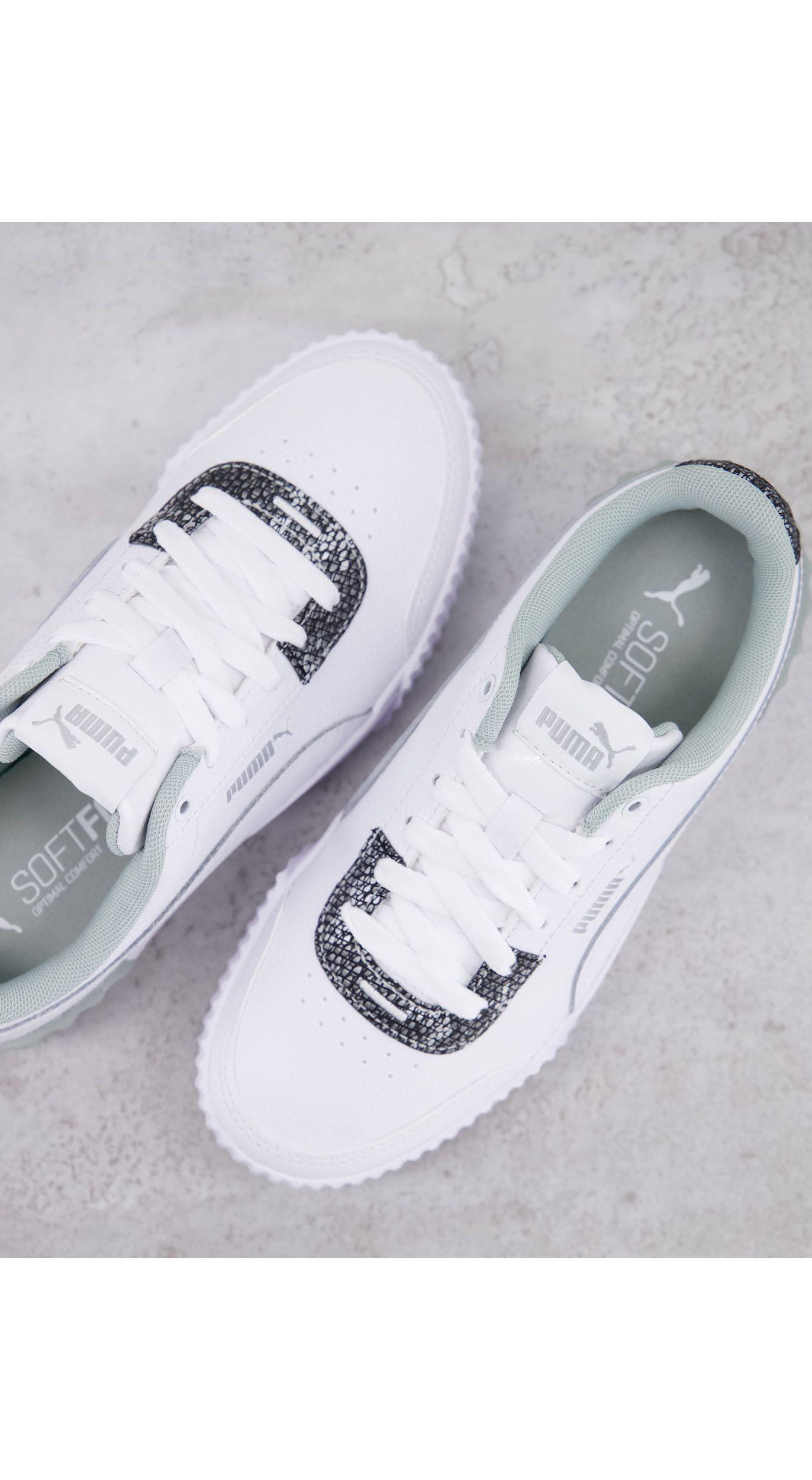 PUMA Carina Lift Snake Trainers in White - Lyst