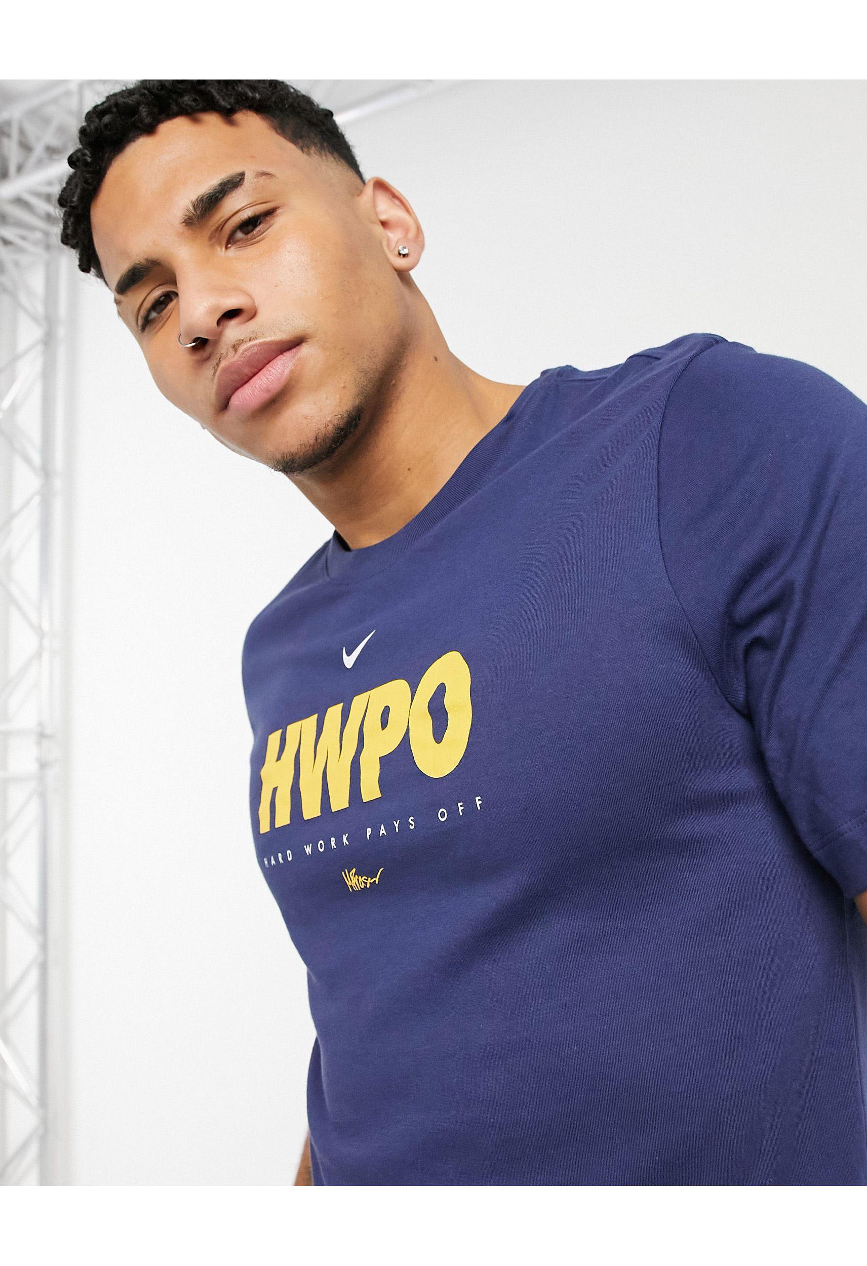 Nike Hwpo Graphic T-shirt in Blue for Men | Lyst UK