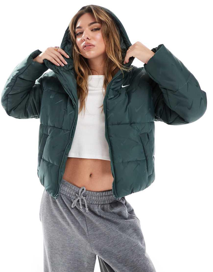 nike puffer jacket cropped