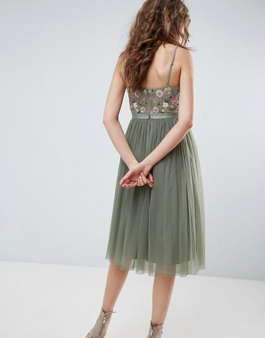 needle and thread green dress