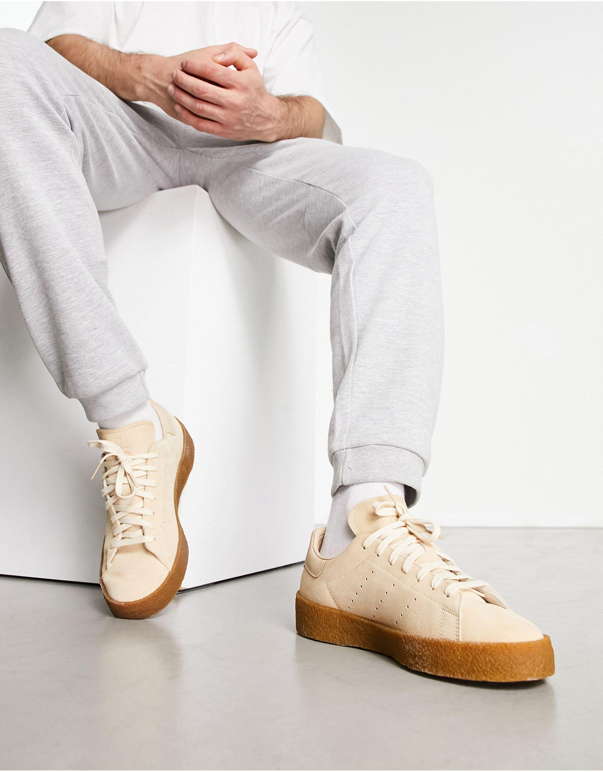 adidas Originals Stan Smith Crepe Trainers in White for Men | Lyst