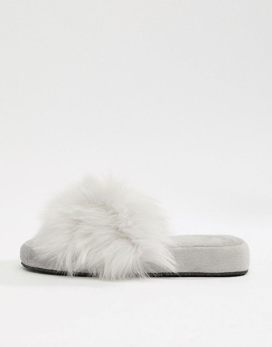 boux avenue fluffy slider slippers