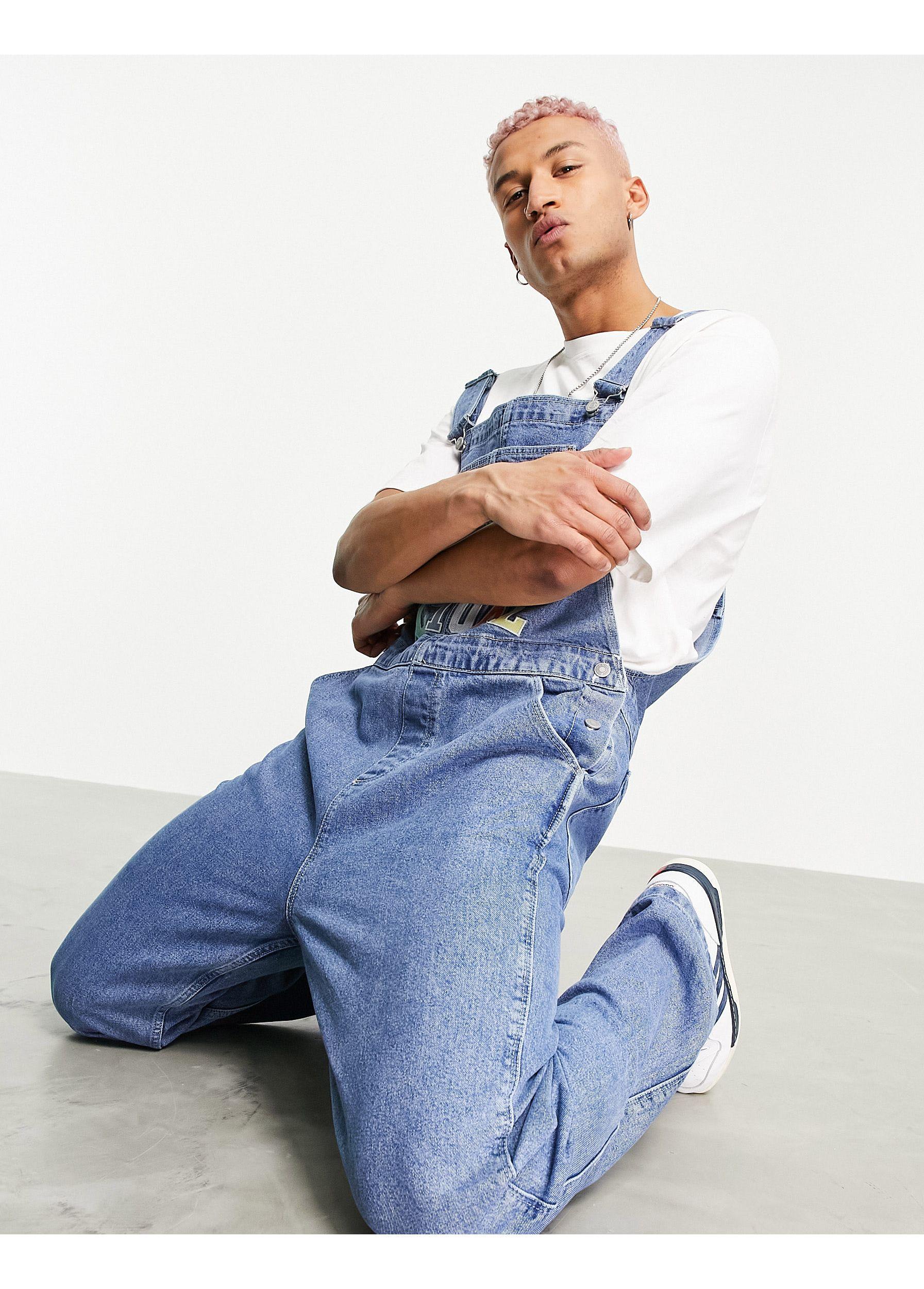 ASOS Asos Actual baggy Denim Dungarees 
