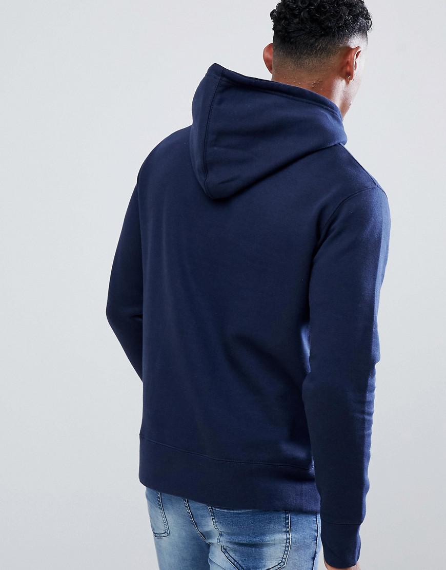 Pull&Bear Hoodie In Navy With Logo in Blue for Men | Lyst