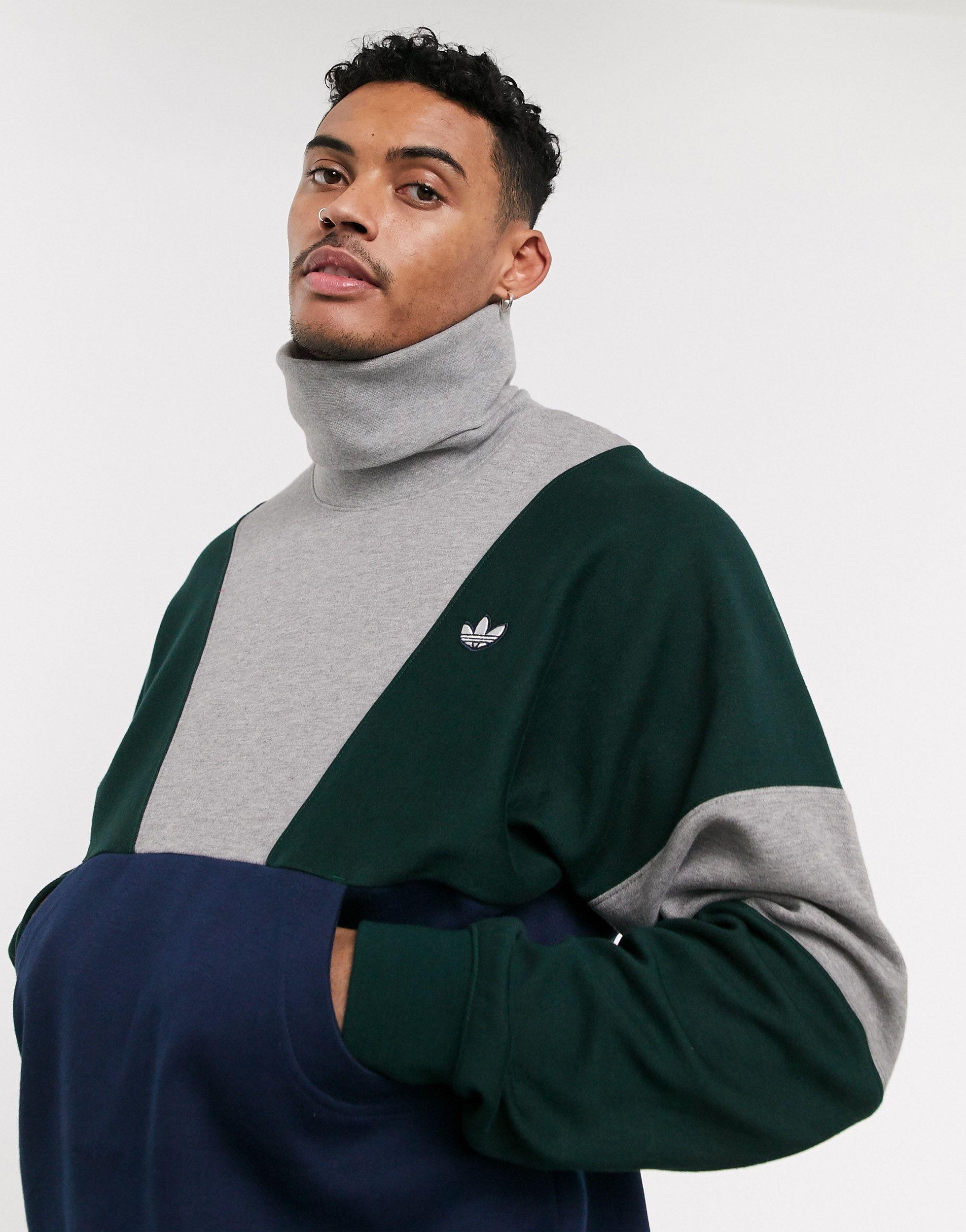 adidas Originals Baumwolle – Samstag – es Sweatshirt mit Rollkragen in Grau  für Herren | Lyst AT