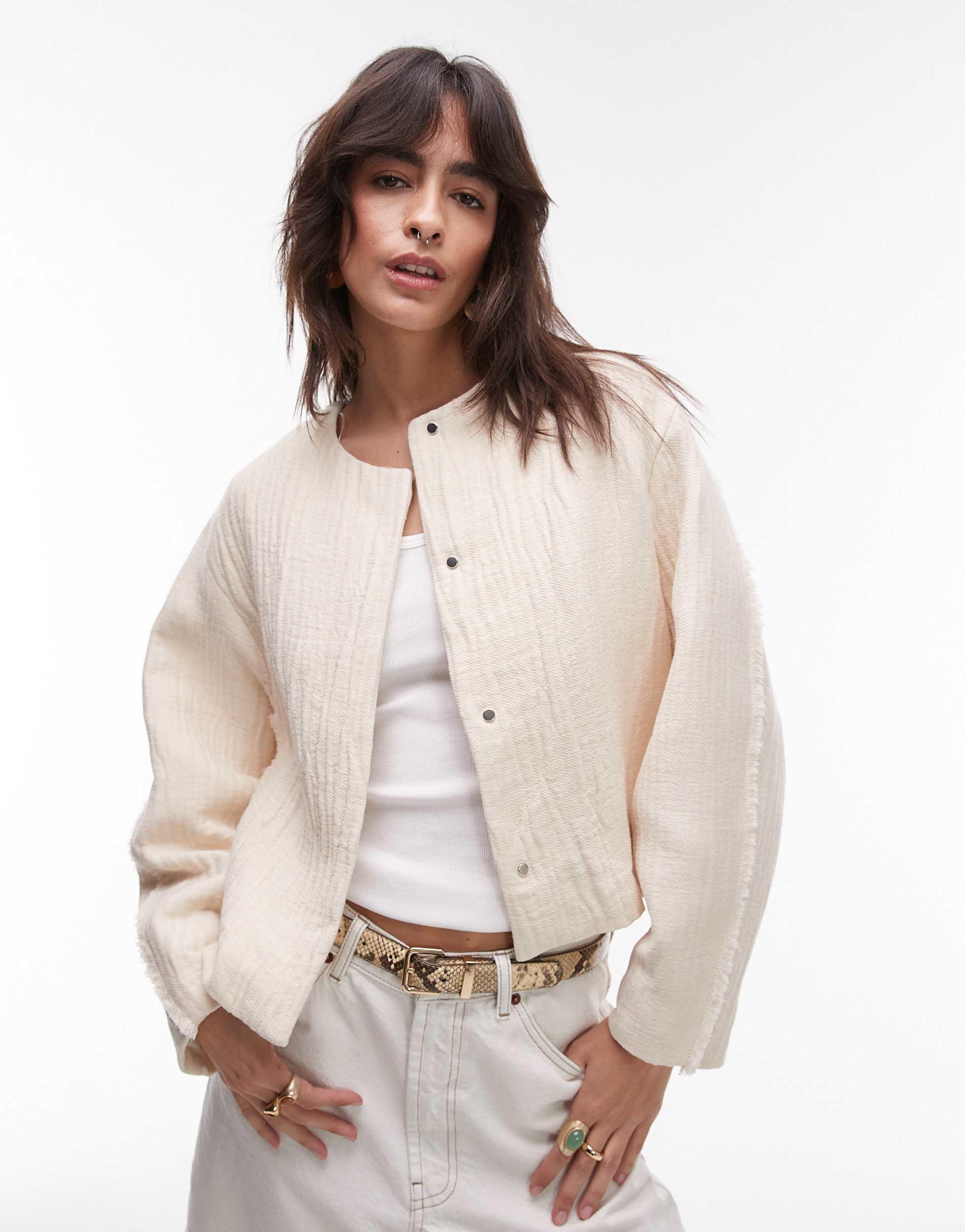 Chez Mango Veste Blanche Mango Veste Structurée à Col Smoking