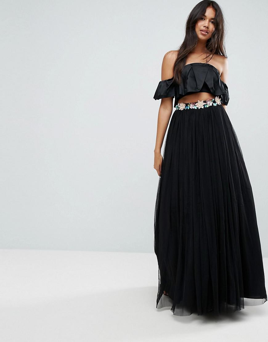 asos tulle maxi skirt