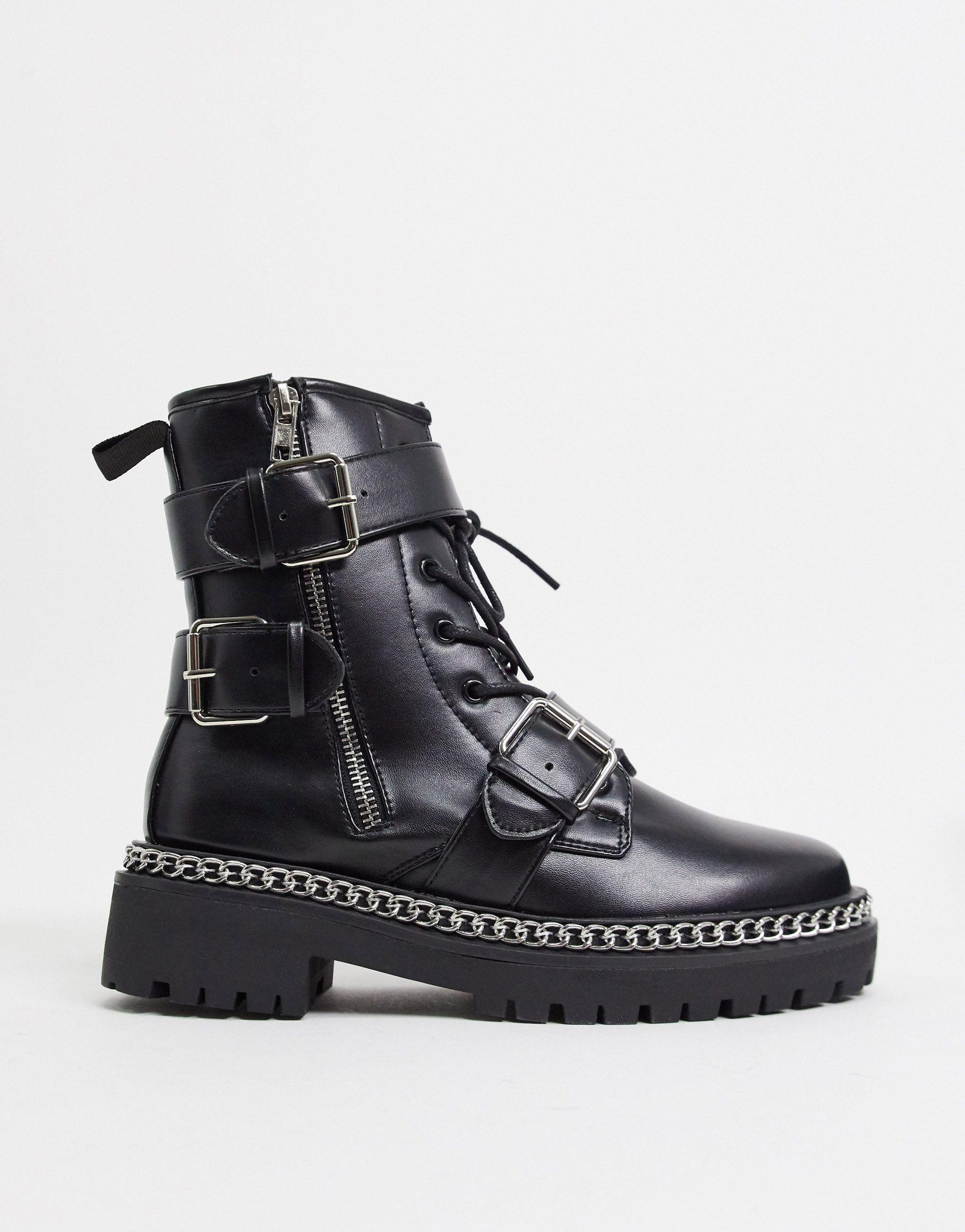 rubber buckle boots