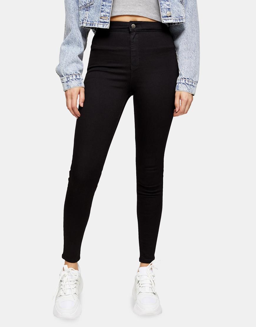 High Waisted Black Ripped Joni Jeans Joni With Belt Loops Topshop