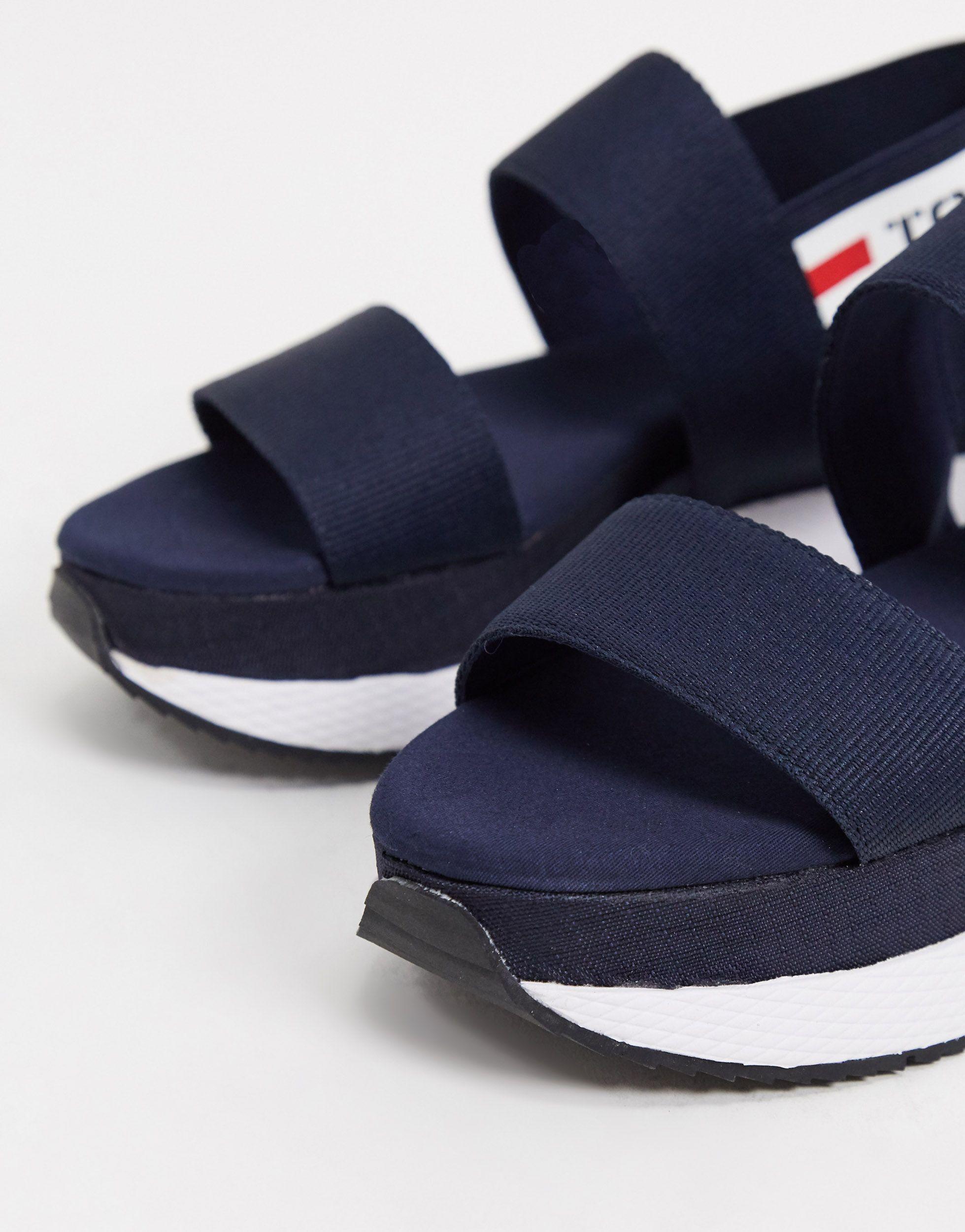 Sandalias azul marinon con cinta deportiva Tommy Hilfiger de color Azul |  Lyst