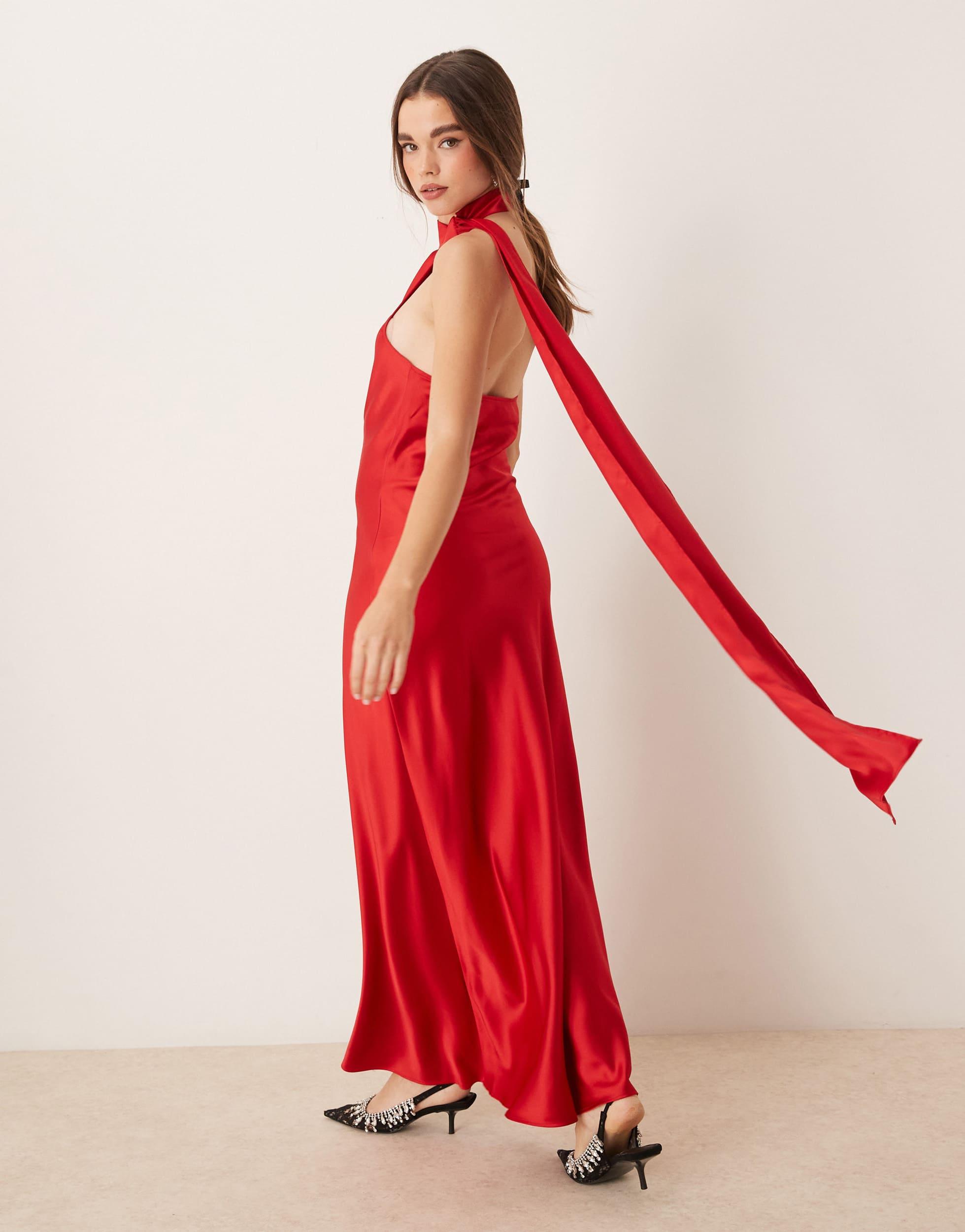 chinese dress ladies Nicole Ruffled One Shoulder Maxi Dress  Gina Bacconi