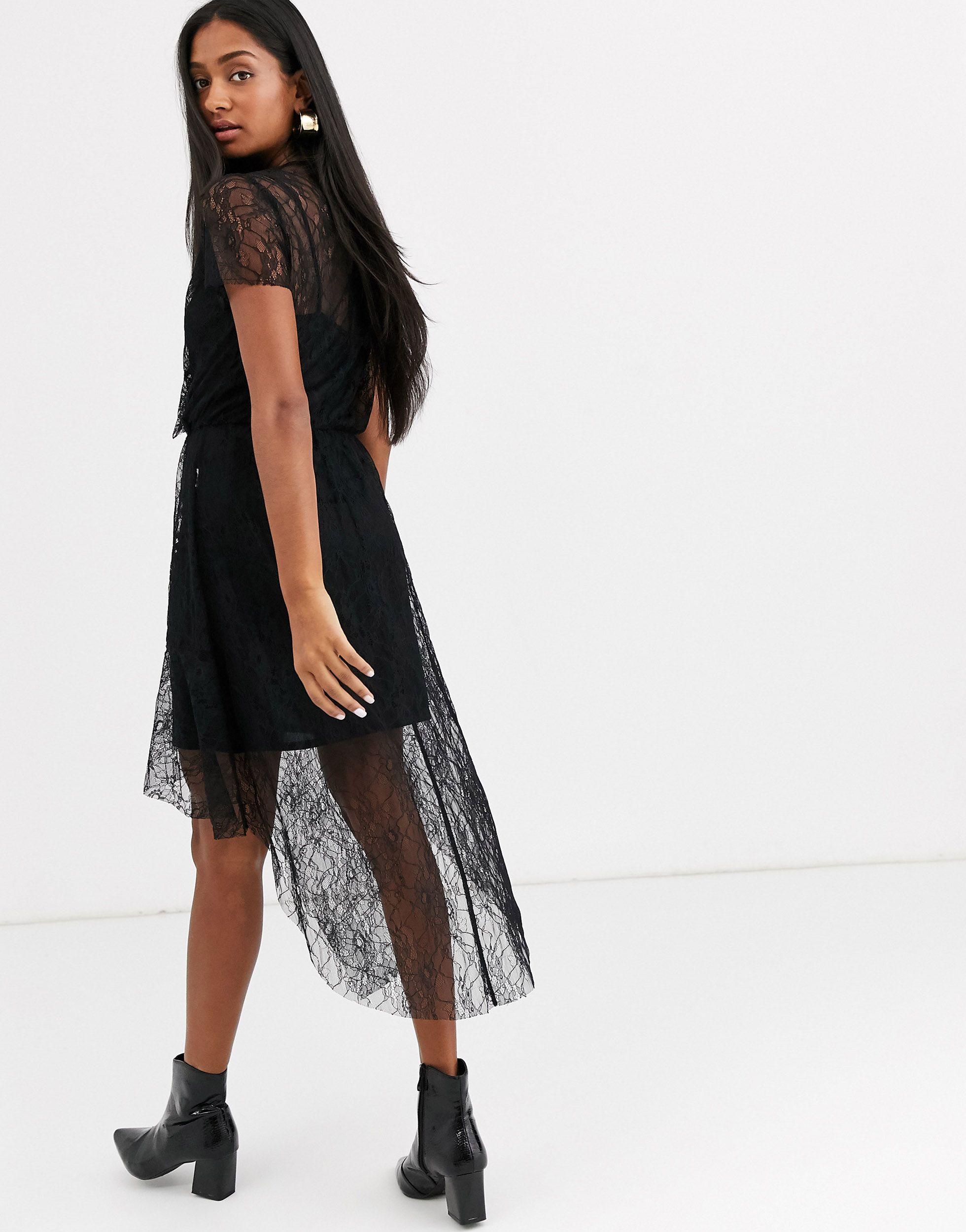 stradivarius black dress