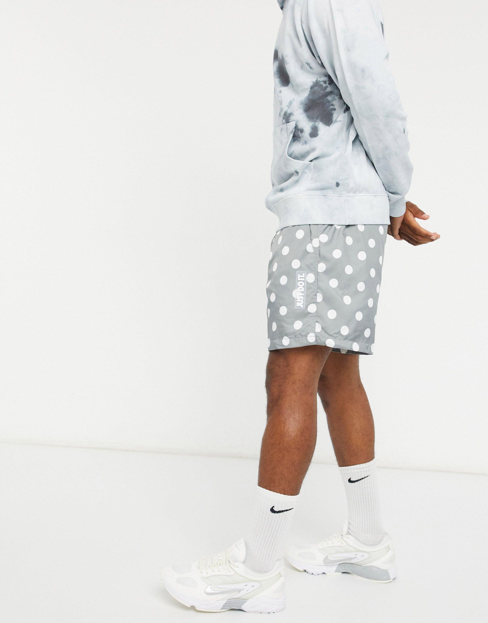 Nike Just Do It Polka-dot Print Shorts in Gray for Men | Lyst