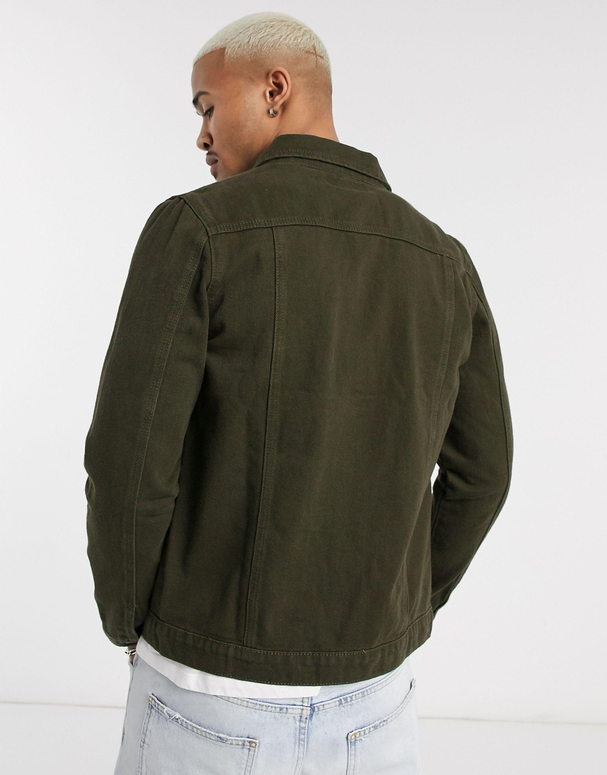 khaki jean jacket