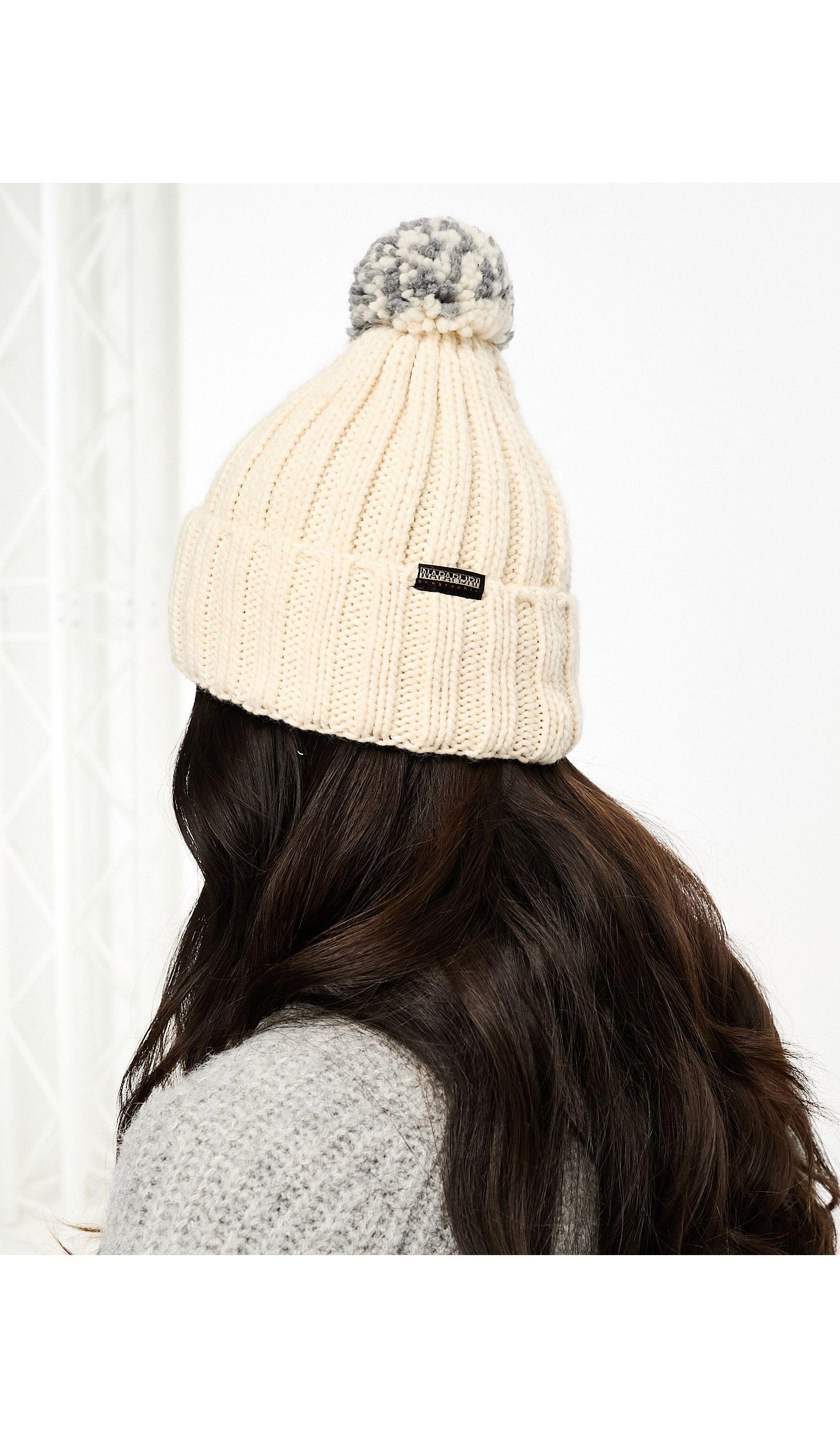 Napapijri Semiury Knitted Bobble Hat in Black Lyst UK