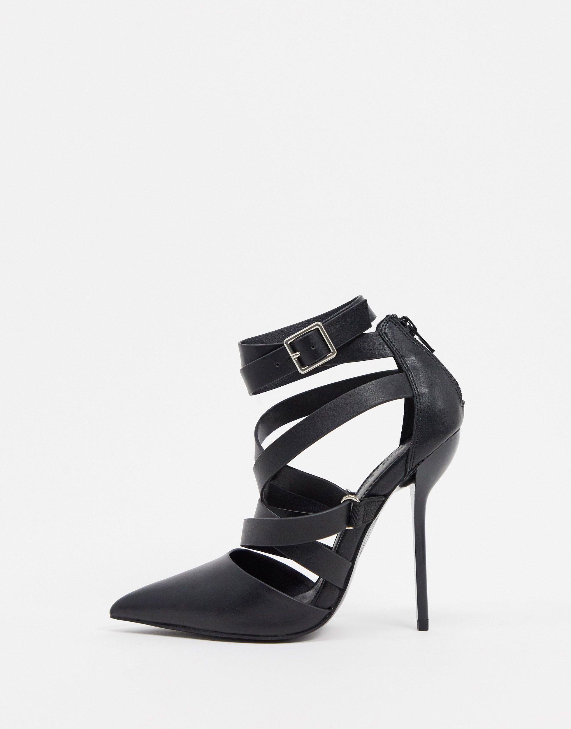 caged court shoes