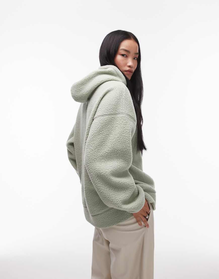 Green topshop hoodie hotsell