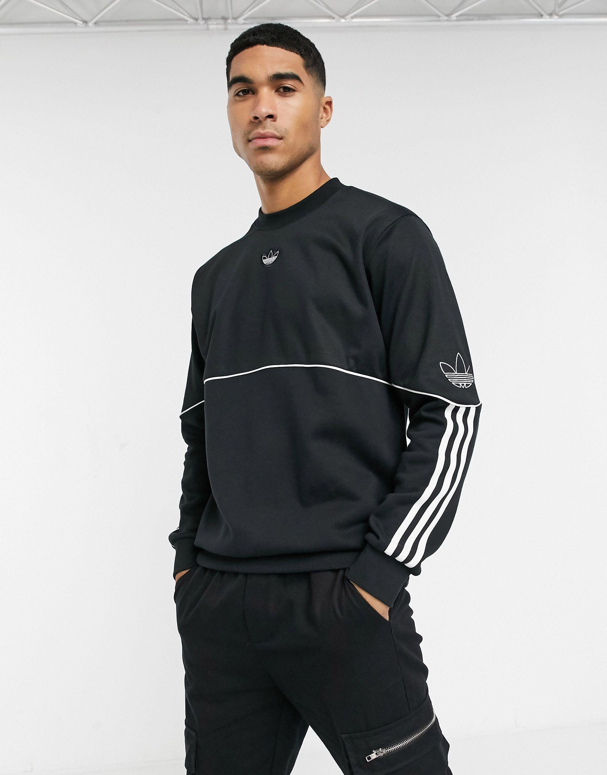 adidas originals outline central logo sweatshirt