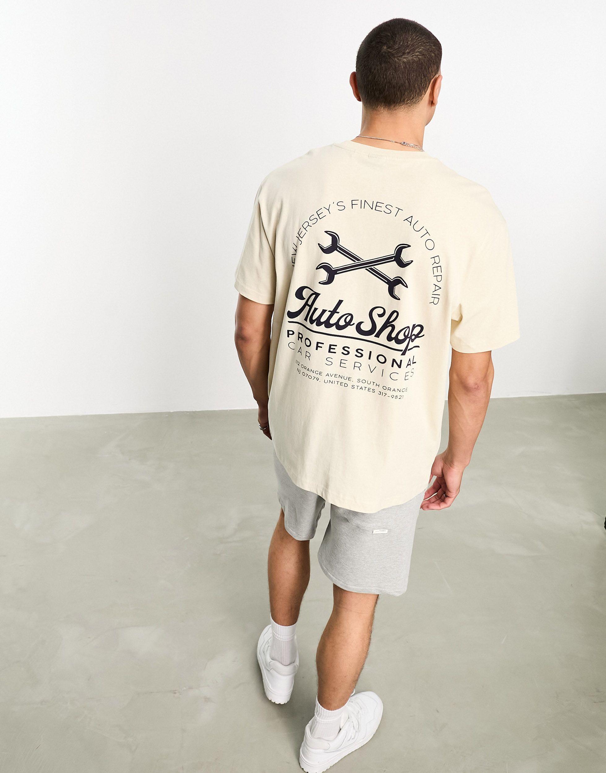 Bershka New Jersey Mechanical T-shirt in Natural for Men | Lyst