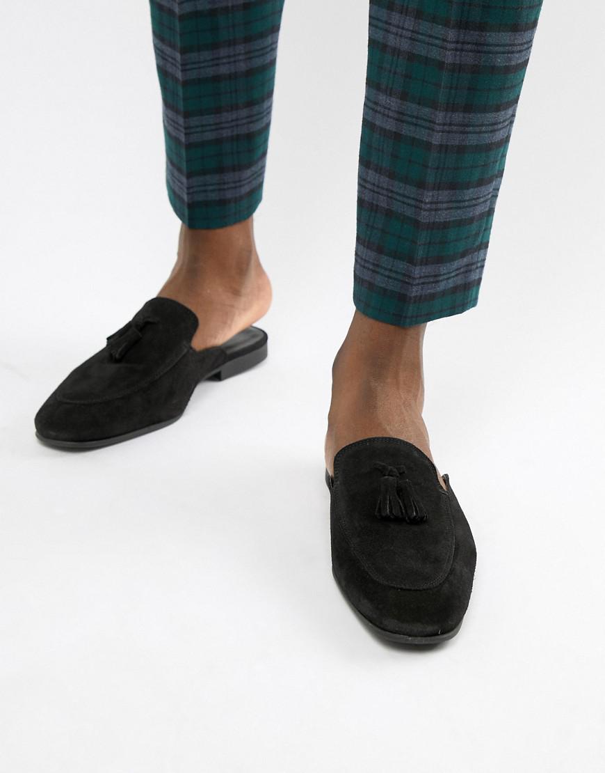 suede mule loafers