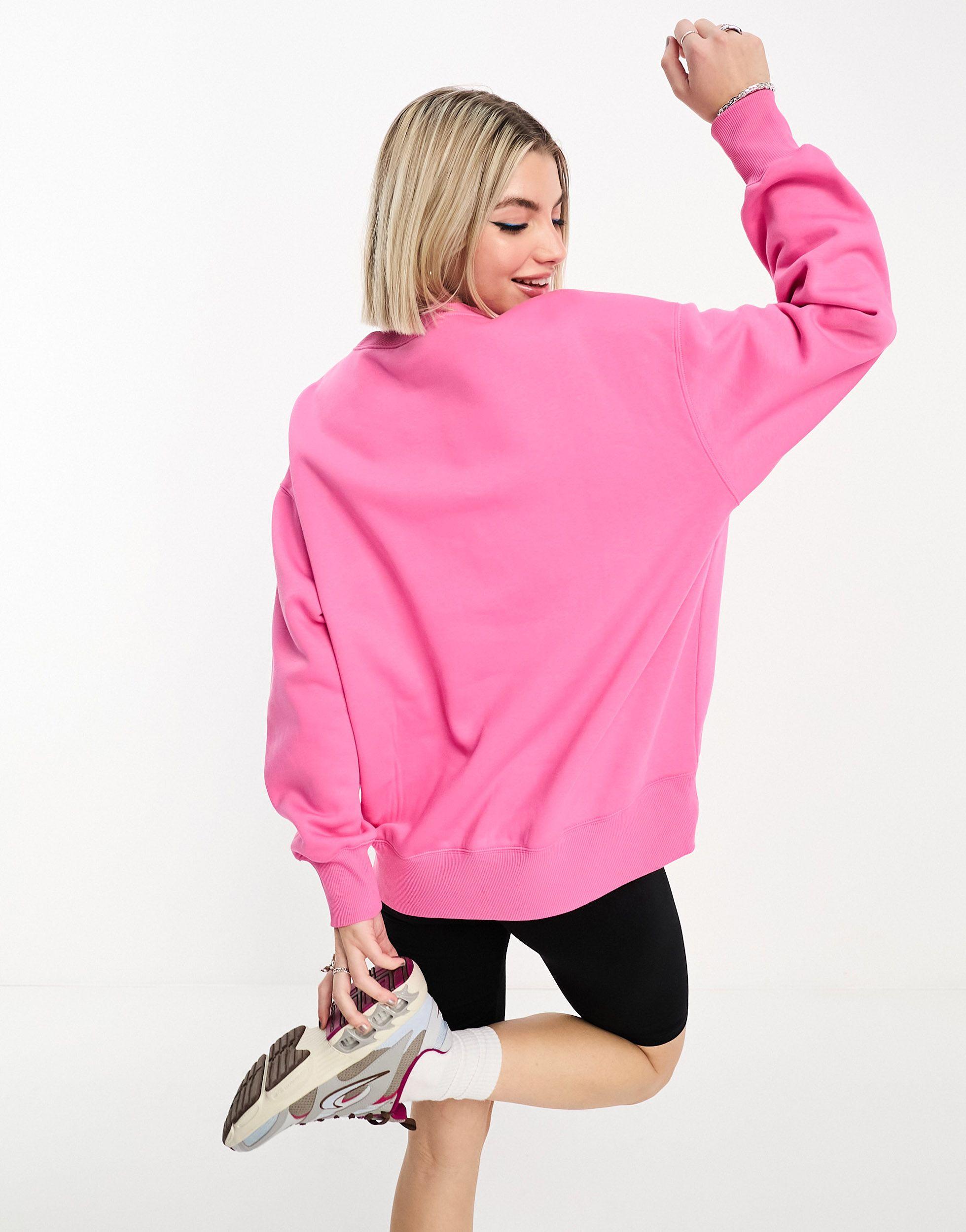 nike pink sweatshirt womens