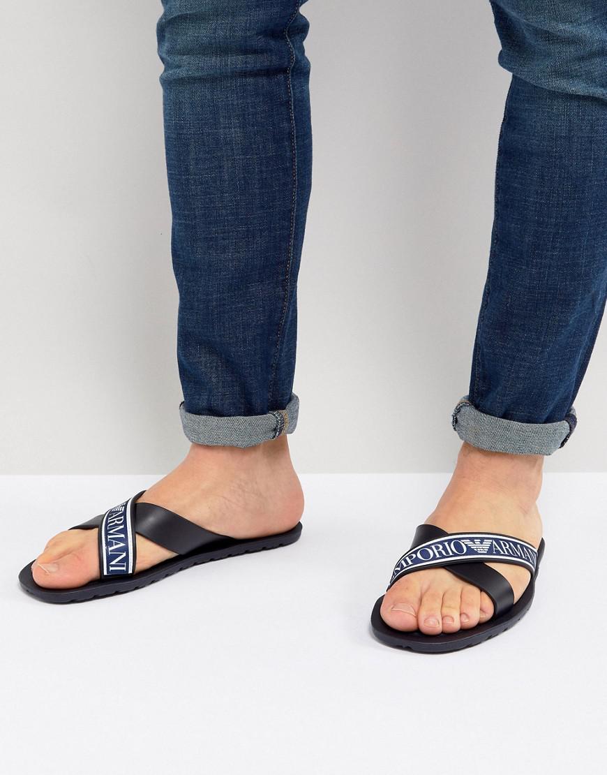 armani jeans sliders