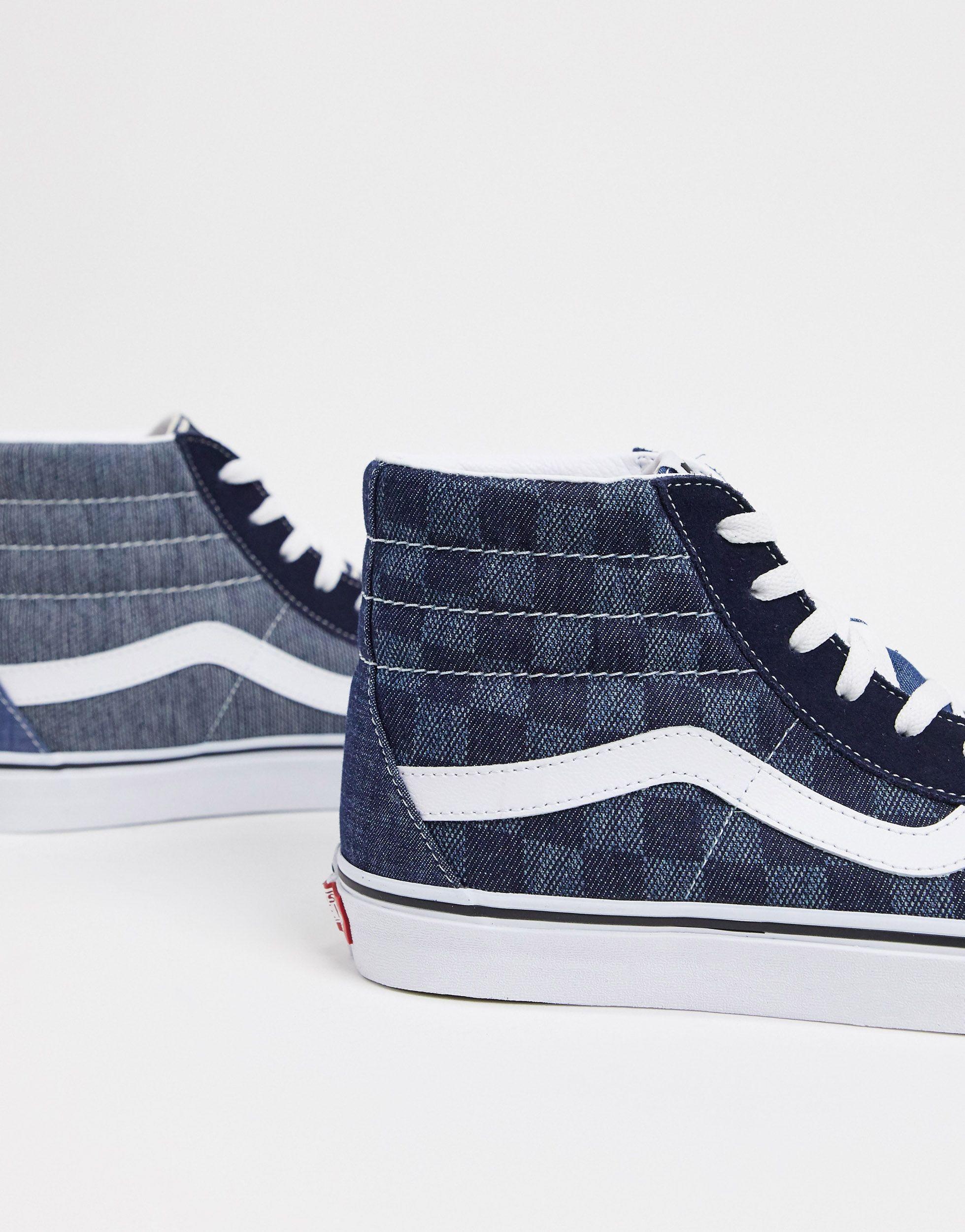 high top vans dark blue