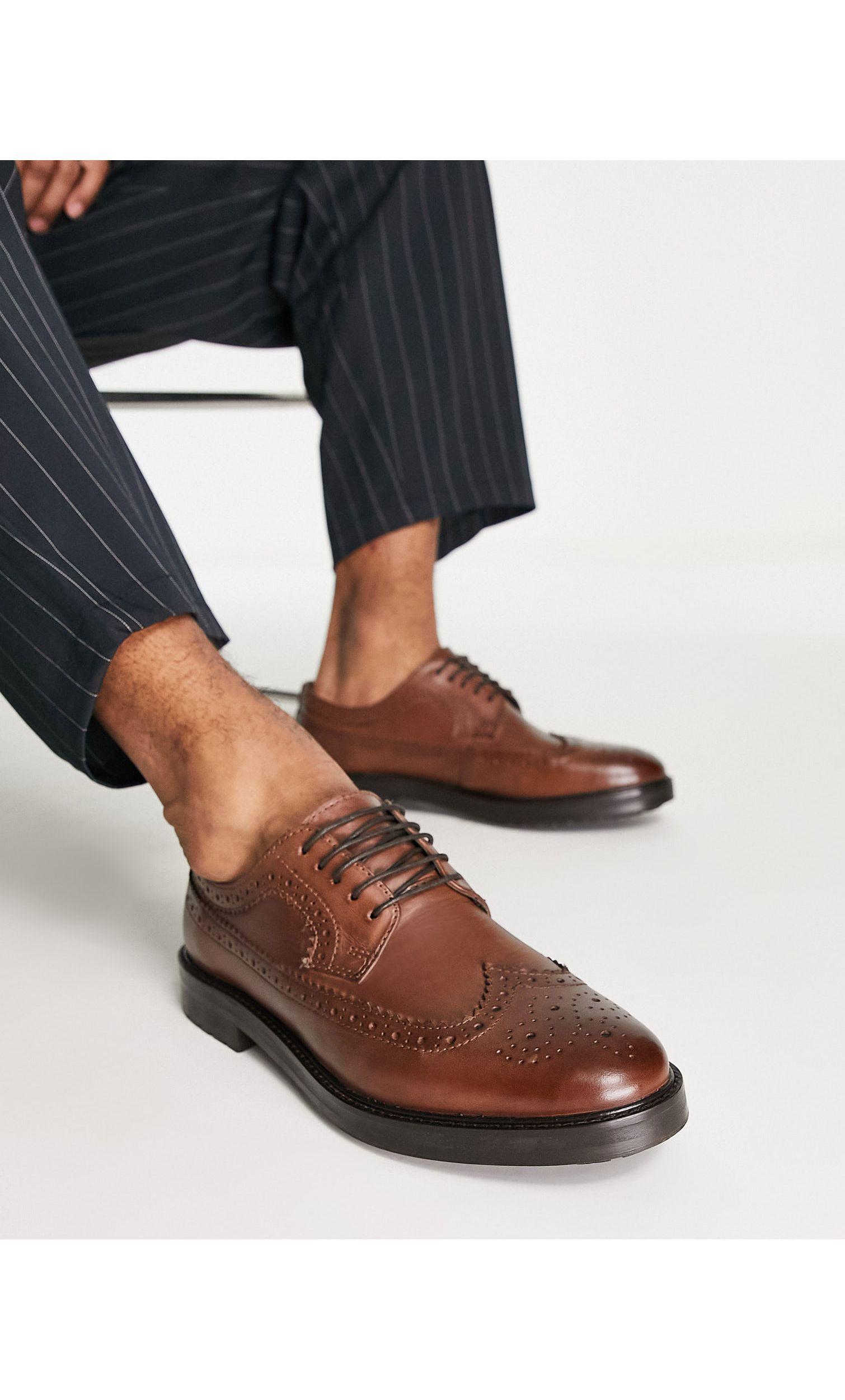 ASOS Brogue Shoes With Chunky Sole in 