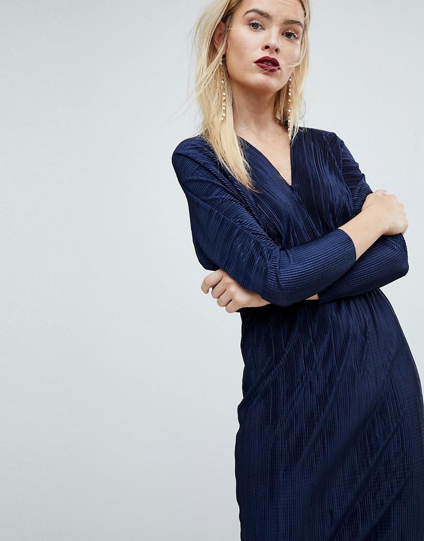 asos plisse midi dress